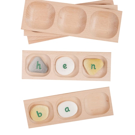 Yellow Door Three-Pebble Word-Building Tray 1108